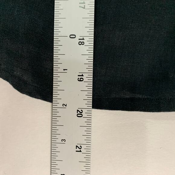 Pepitos Positano S Black Pleated Ruffle 100% Linen Top Breathable Travel - Picture 7 of 8